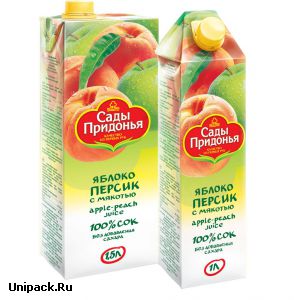 100% Яблочно-персиковый сок Сады Придонья