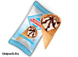 Мороженое Колибри пломбир в сахарном вафельном рожке