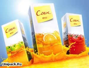 Сок "Сокос" в асептической упаковке
