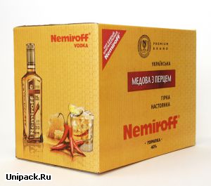 Гофроящик для водки "Nemiroff"