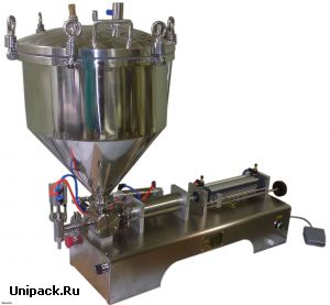 Поршневые дозаторы - Поршневой дозатор для вязких продуктов с баком под давлением.