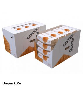 Картонный SRP-короб для куриных яиц в 10-местных контейнерах