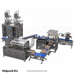 Розлив молока в пакет-подушку с последующей укладкой в короба