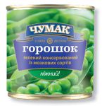 Горошек зеленый "Чумак" в жестянной банке (420 г.) Горошек зеленый "Чумак" в жестянной банке (420 г.)