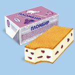 Мороженое в брикетах Пломбир с изюмом от Гулливер Мороженое в брикетах Пломбир с изюмом от Гулливер
