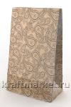 Пакет 19,0х10,0х7,0 крафт(70грм), печать восточный орнамент коричневый Пакет 19,0х10,0х7,0 крафт(70грм), печать восточный орнамент коричневый