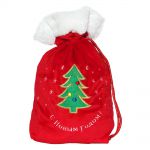 Мешок для новогодних подарков большой красный И1522 Мешок для новогодних подарков большой красный И1522
