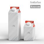 Картонная упаковка для молока Гейбл Топ Классик Картонная упаковка для молока Гейбл Топ Классик