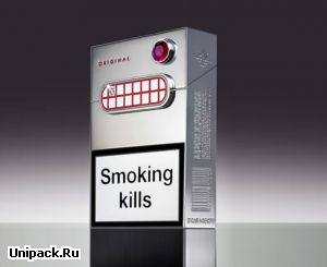 Золотая пачка сигарет Lucky Strike