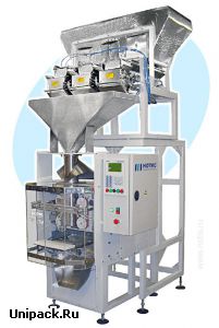 Весовой упаковочный автомат для фасовки крупнокусковых продуктов в полиэтиленовую пленку МДУ-НОТИС-01М-ПЭ-420-3Рч-К