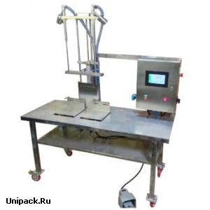 Промышленные весовые дозаторы розлива жидкостей - Весовой дозатор настольный для розлива пенящихся продуктов. Полуавтомат розлива продукции.