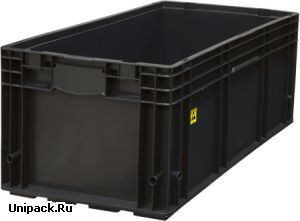 Антистатическая тара - Ящик 396х297х280 4329 R-KLT ESD антистатический чёрный для электронных изделий и комплектующих
