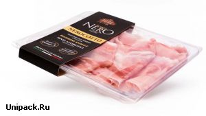 Линия для упаковки мясных нарезок в термоформованный лоток, запаянный в газомодифицированной среде