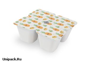 Упаковочные машины Ilpra для йогуртов, разлитых и запаянных в термоформованную мультиупаковку