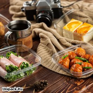 Пищевые контейнеры пластиковые - Контейнер ЮПК-1616, 625 мл, 160*160*53.5 мм