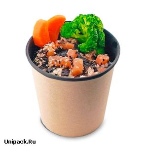 Круглый контейнер - OSQ ROUND BOWL BLACK WOOD 500