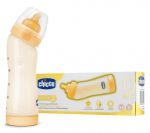 Бутылочка изогнутая пластик Chicco, соска латекс, 250 мл Бутылочка изогнутая пластик Chicco, соска латекс, 250 мл