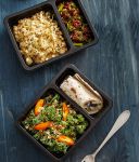 Двухсекционные контейнеры ПП 190*144*45мм под запайку Двухсекционные контейнеры ПП 190*144*45мм под запайку