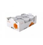 Картонный лоток для продукции в пластиковых стаканах Картонный лоток для продукции в пластиковых стаканах